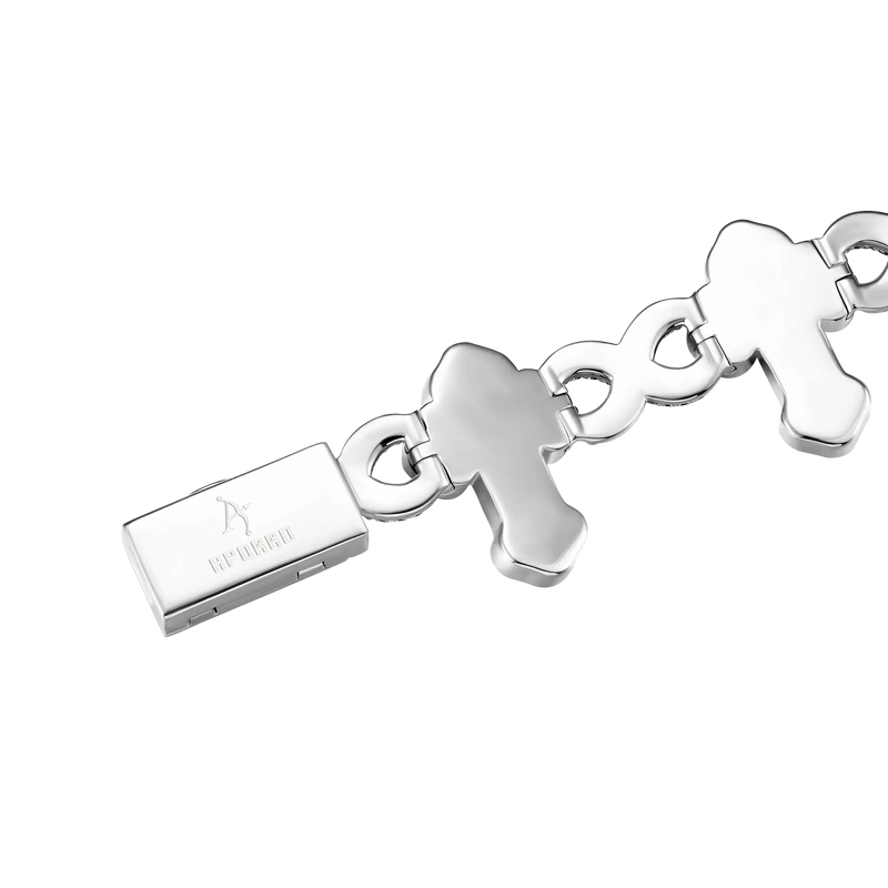 Infinity Link Emerald Cut Cross Bracelet Custom - APORRO