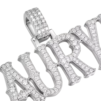 Custom Moissanite Bosox Name Pendant