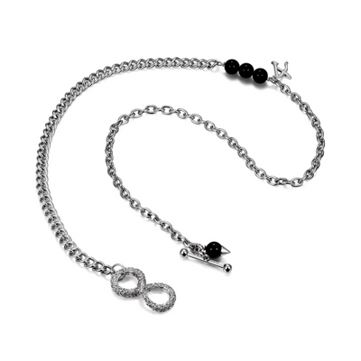 Infinity Adjustable Snake Necklace - 8mm