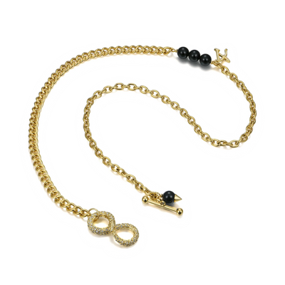 Infinity Adjustable Snake Necklace - 8mm
