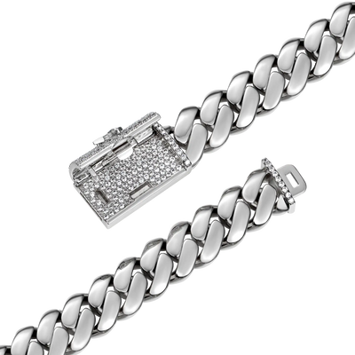 Custom Solid Miami Cuban Bracelet - 12mm