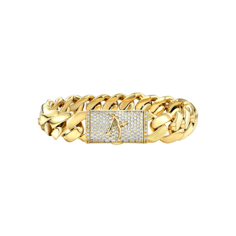 Custom 12mm Solid Miami Cuban Bracelet