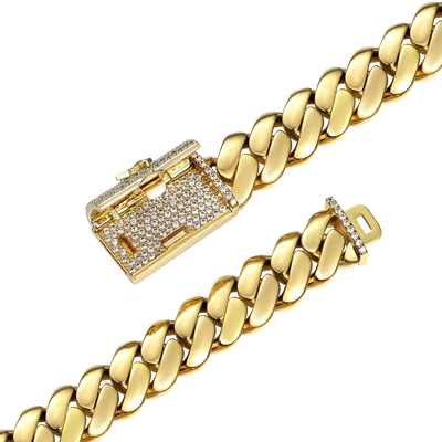 Custom Solid Miami Cuban Bracelet - 12mm