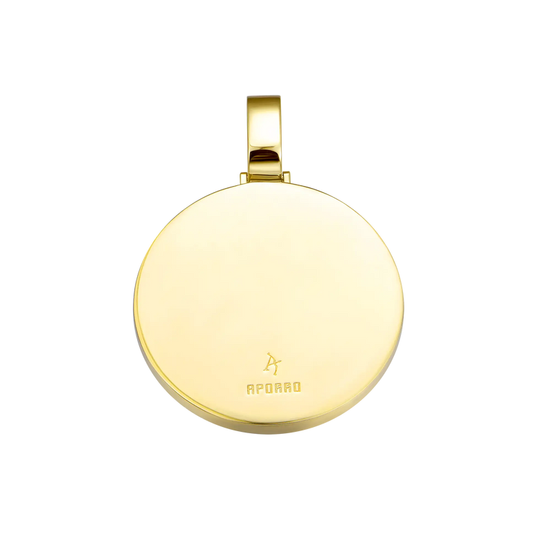 Custom 50mm Moissanite Symbol Round Pendant - Urban Jewelry - APORRO