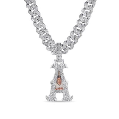 Custom Bosox Letter Photo Pendant
