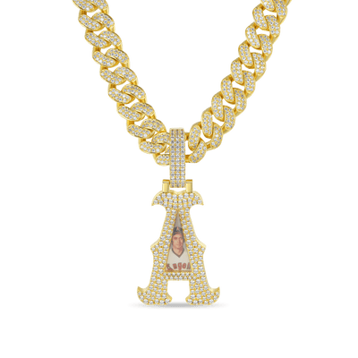Custom Bosox Letter Photo Pendant