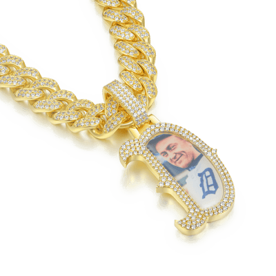 Custom Bosox Letter Photo Pendant