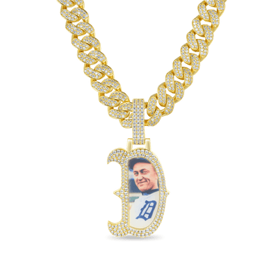 Custom Bosox Letter Photo Pendant