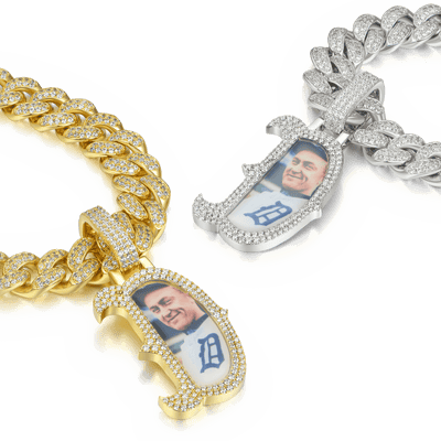Custom Bosox Letter Photo Pendant