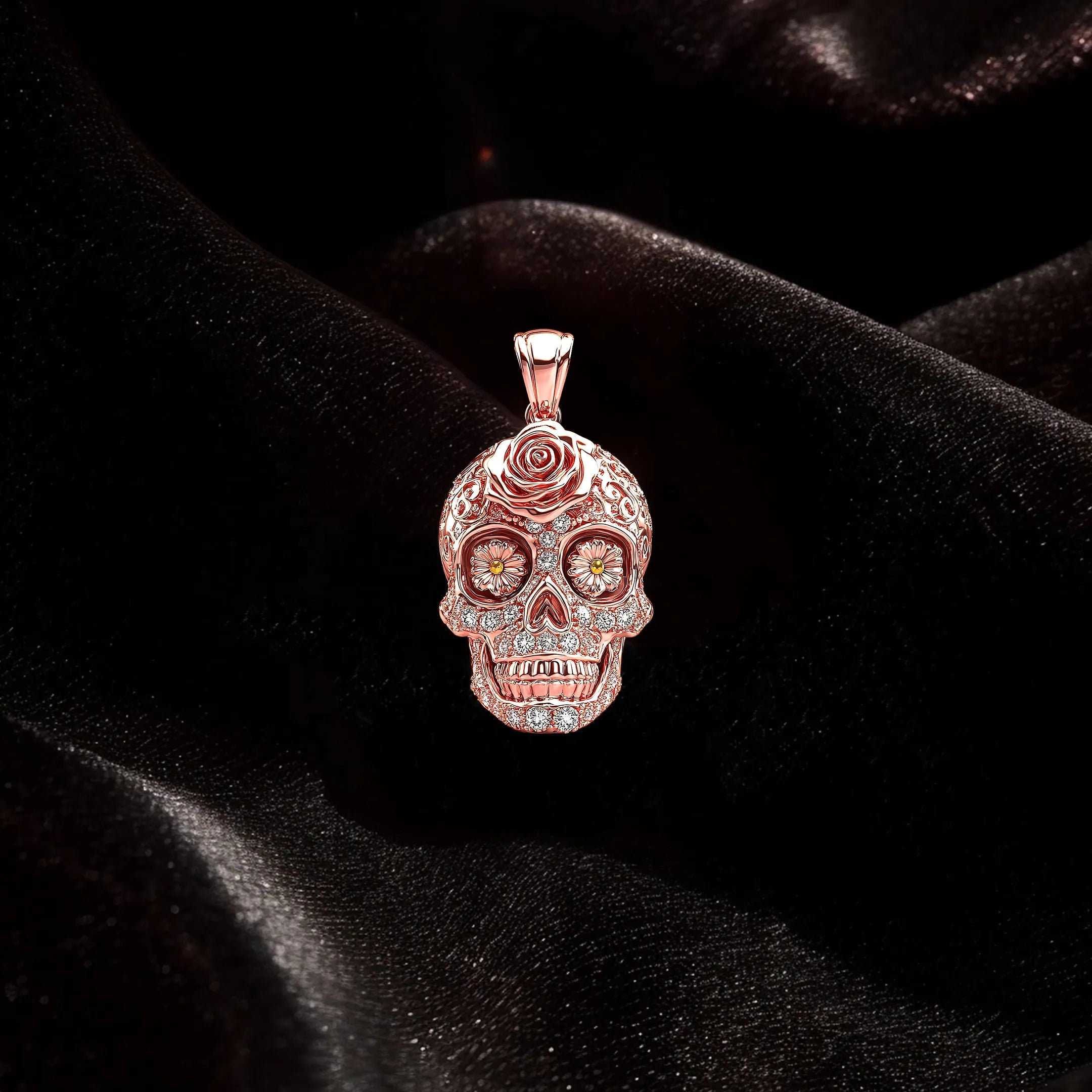 Calavera Luminous Pendant - Rose Gold