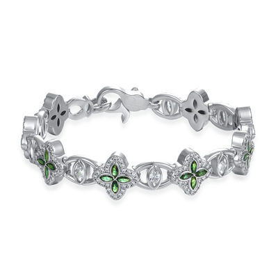 Iced Clover Eyes Blessing Bracelet