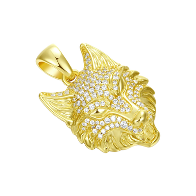 Fierce Wolf Pendant - Style 7