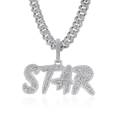 Custom Emerald Cut Coke Boys Font Pendant