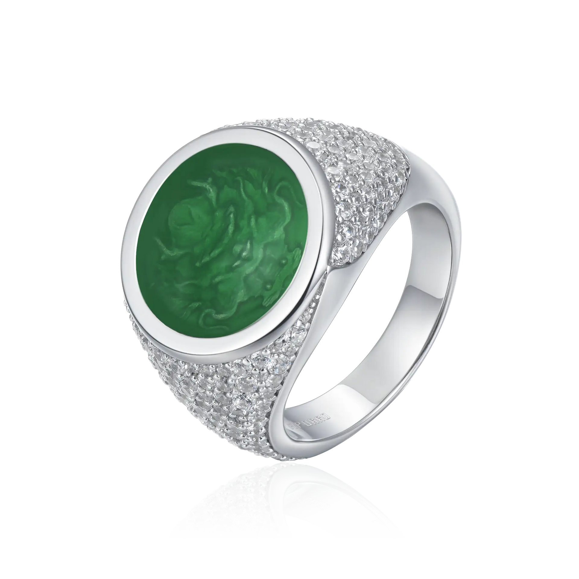 WONG Ⅱ Dragon Ridge Iced Out Signet Ring - Urban Jewelry – APORRO