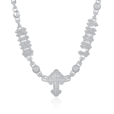 Custom Font Iced Cross Ball Chain - 10mm