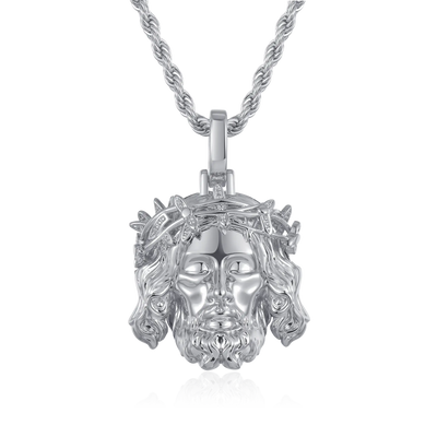 Jesus Piece Plain Gold Pendant - Micro