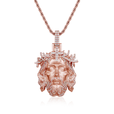 Moissanite Jesus Piece Iced Pendant