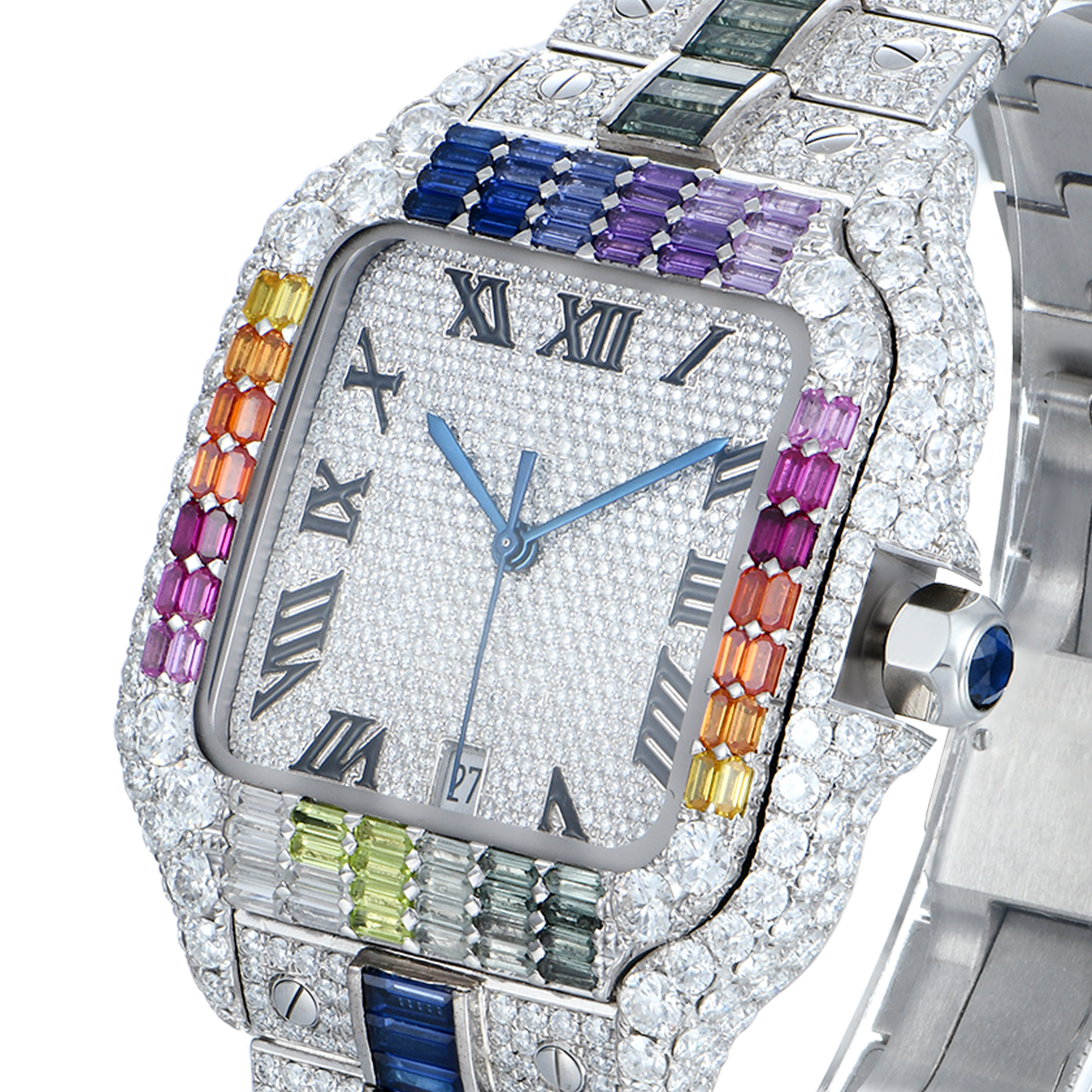 APORRO Premium Custom Ice VVS Moissanite Diamond Watch