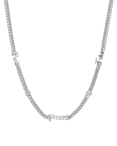Custom 14k Gold Moissanite Old English Name Necklace - 5mm