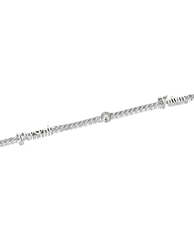 Custom 14k Gold Moissanite Old English Name Necklace - 5mm
