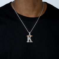 Custom Crown of Thorns Initial Letter Pendant