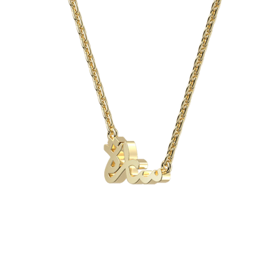 Custom 14K Solid Gold/Sterling Silver Arabic Name Necklace