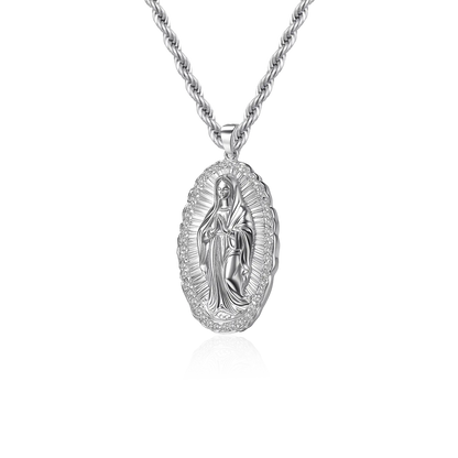 Moissanite Saint Mary Icon Pendant