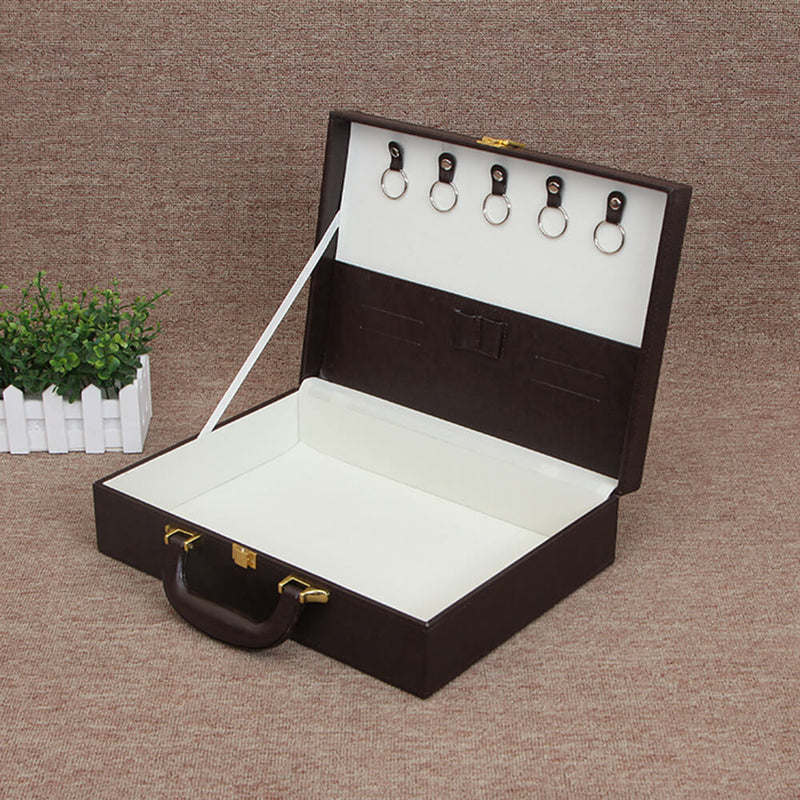 Stylish Faux Leather Box with Lockable Clasp perfect for work - APORRO