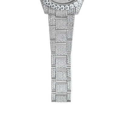 Custom 44mm Bust Down Moissanite Diamond Watch