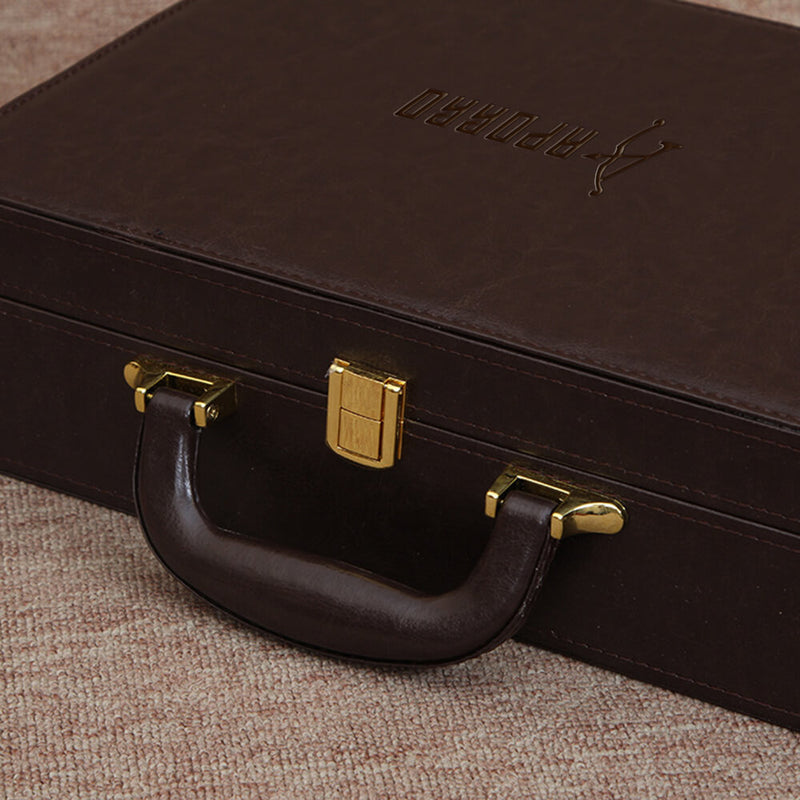 Stylish Faux Leather Box with Lockable Clasp perfect for work - APORRO