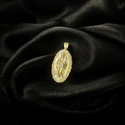 Moissanite Saint Mary Icon Pendant