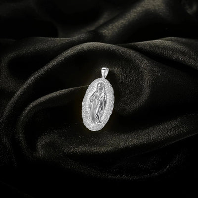 Moissanite Saint Mary Icon Pendant