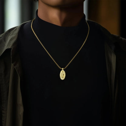 Moissanite Saint Mary Icon Pendant