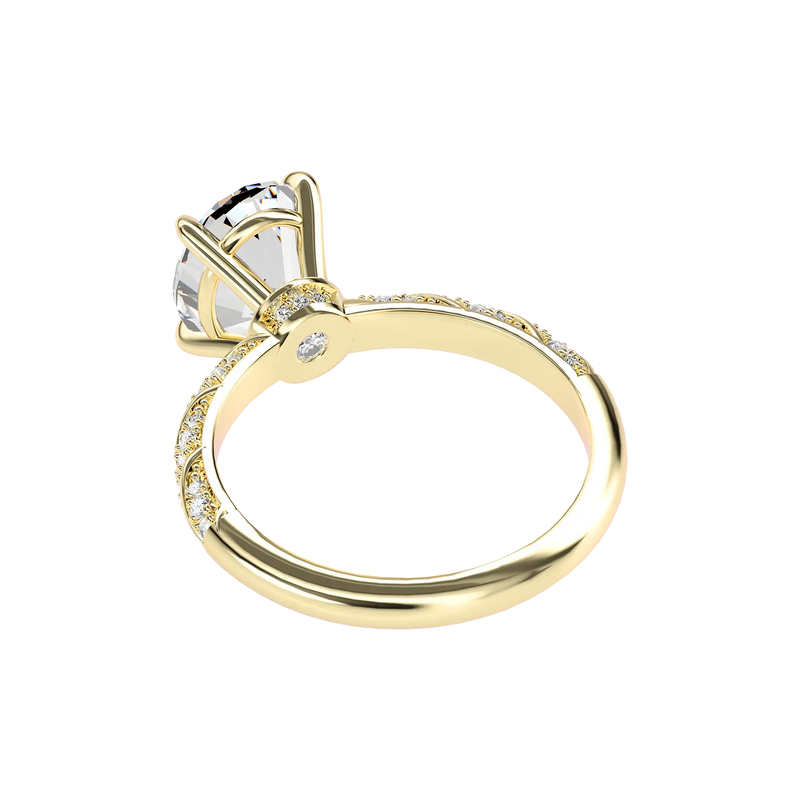 Oval Cut Diamond Rope Engagement Ring - APORRO