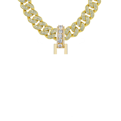 12mm Bail-Custom Radiant Layers Vertical Letter Pendant
