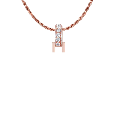 12mm Bail-Custom Radiant Layers Vertical Letter Pendant