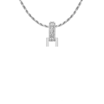 12mm Bail-Custom Radiant Layers Vertical Letter Pendant