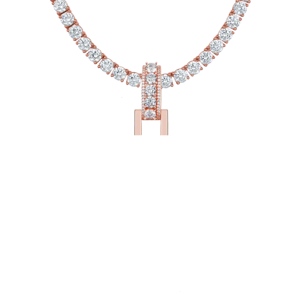 12mm Bail-Custom Radiant Layers Vertical Letter Pendant