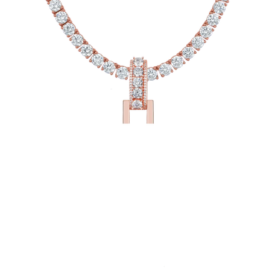 12mm Bail-Custom Radiant Layers Vertical Letter Pendant