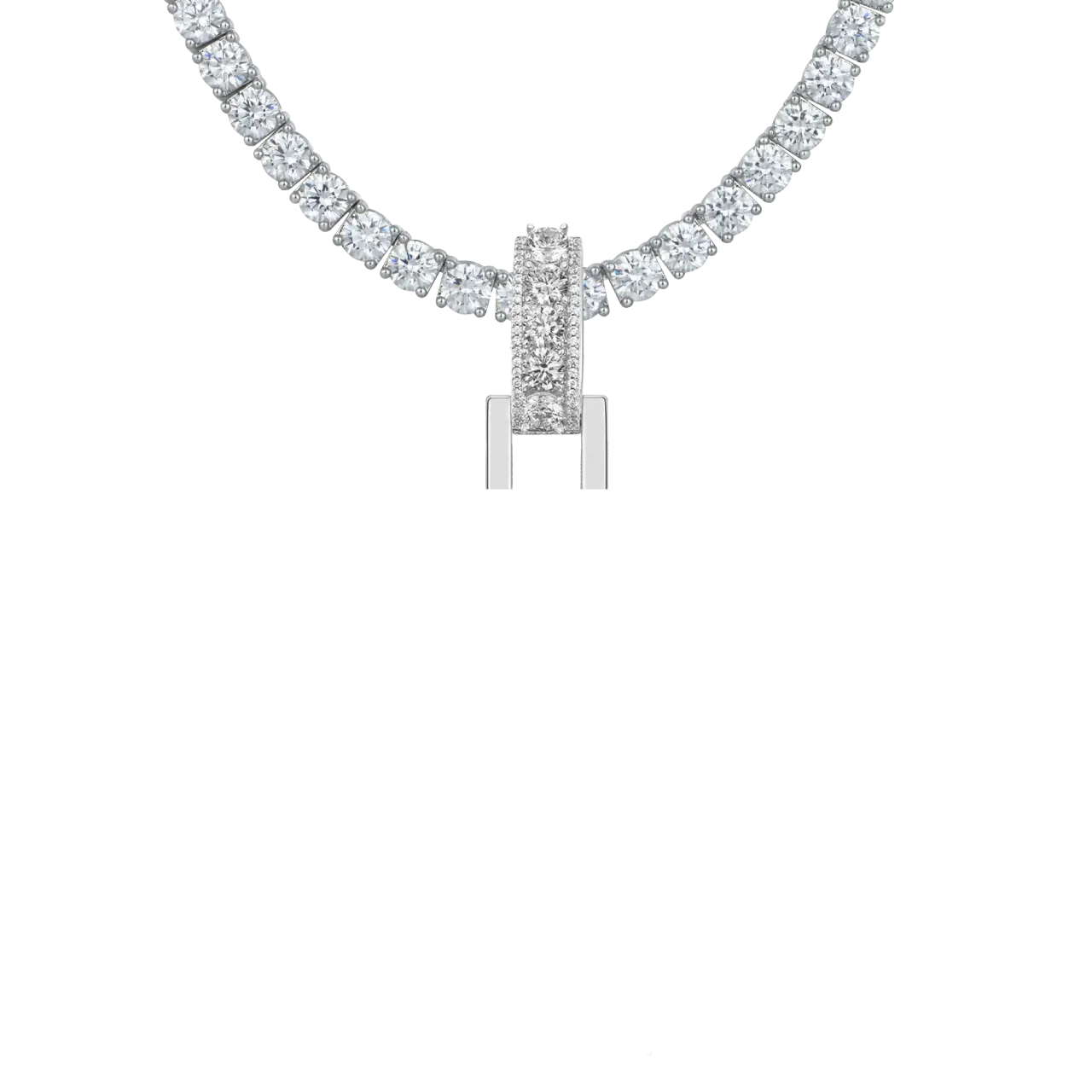 12mm Bail-Custom Radiant Layers Vertical Letter Pendant