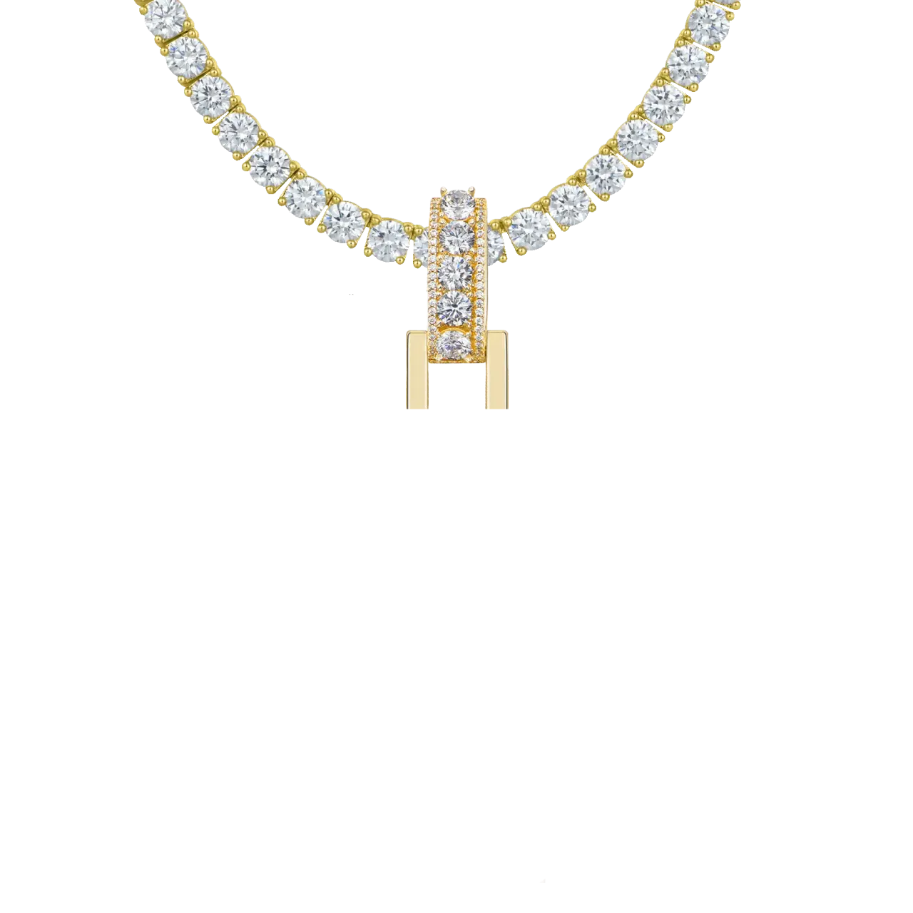12mm Bail-Custom Radiant Layers Vertical Letter Pendant