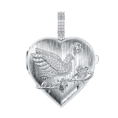 Custom Flip Heart Shaped  Pendant