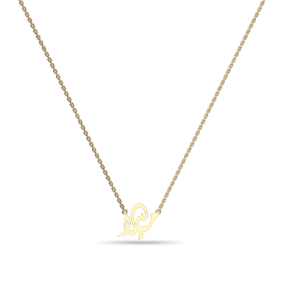 Custom 14K Solid Gold/Sterling Silver Arabic Name Necklace