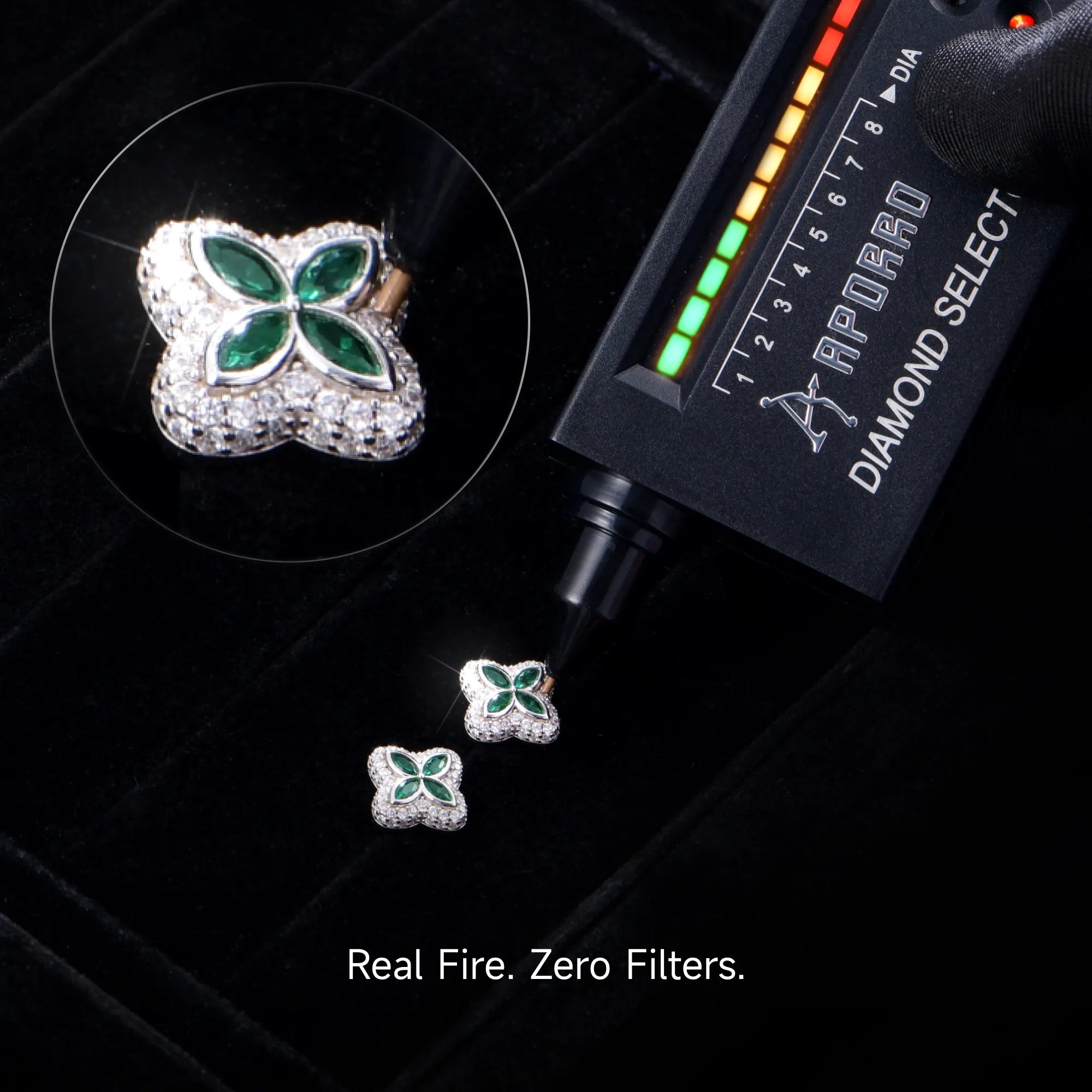 Moissanite S925 Luminous Clover Earrings