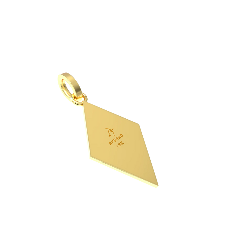 Micro 18K Gold Ethereum Full Diamond Pendant - APORRO