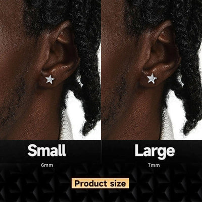Moissanite S925 Pentagram Stud Earrings