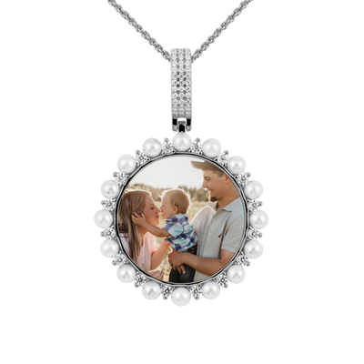 Custom Pearl Photo Pendant