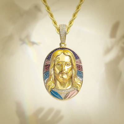 Radiant Icon Jesus Pendant - 38mm