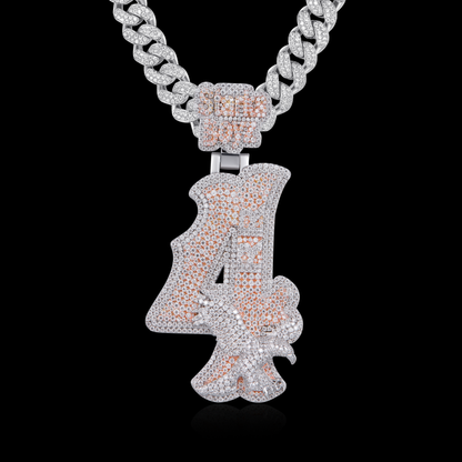 APORRO Premium Custom 4 Layers Number Pendant