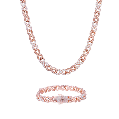 Sculpted Thorns Duo Chain & Bracelet Set